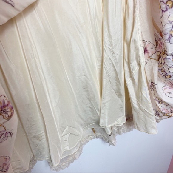 Rebecca Taylor Vintage Cream Floral A-Line Skirt - Picture 6 of 8